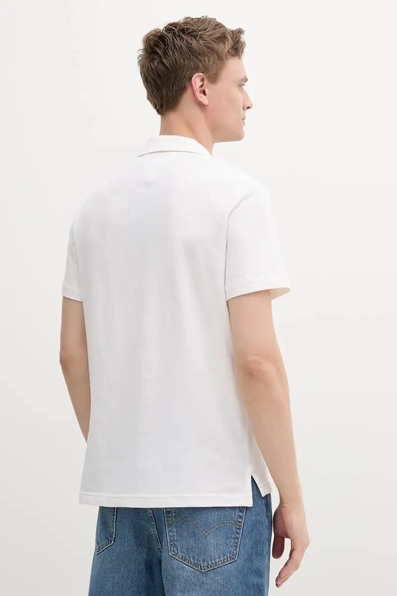 polo in cotone colore beige MW0MW38482 miniatura 2