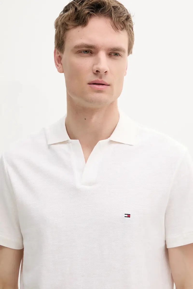 polo in cotone colore beige MW0MW38482 miniatura 3