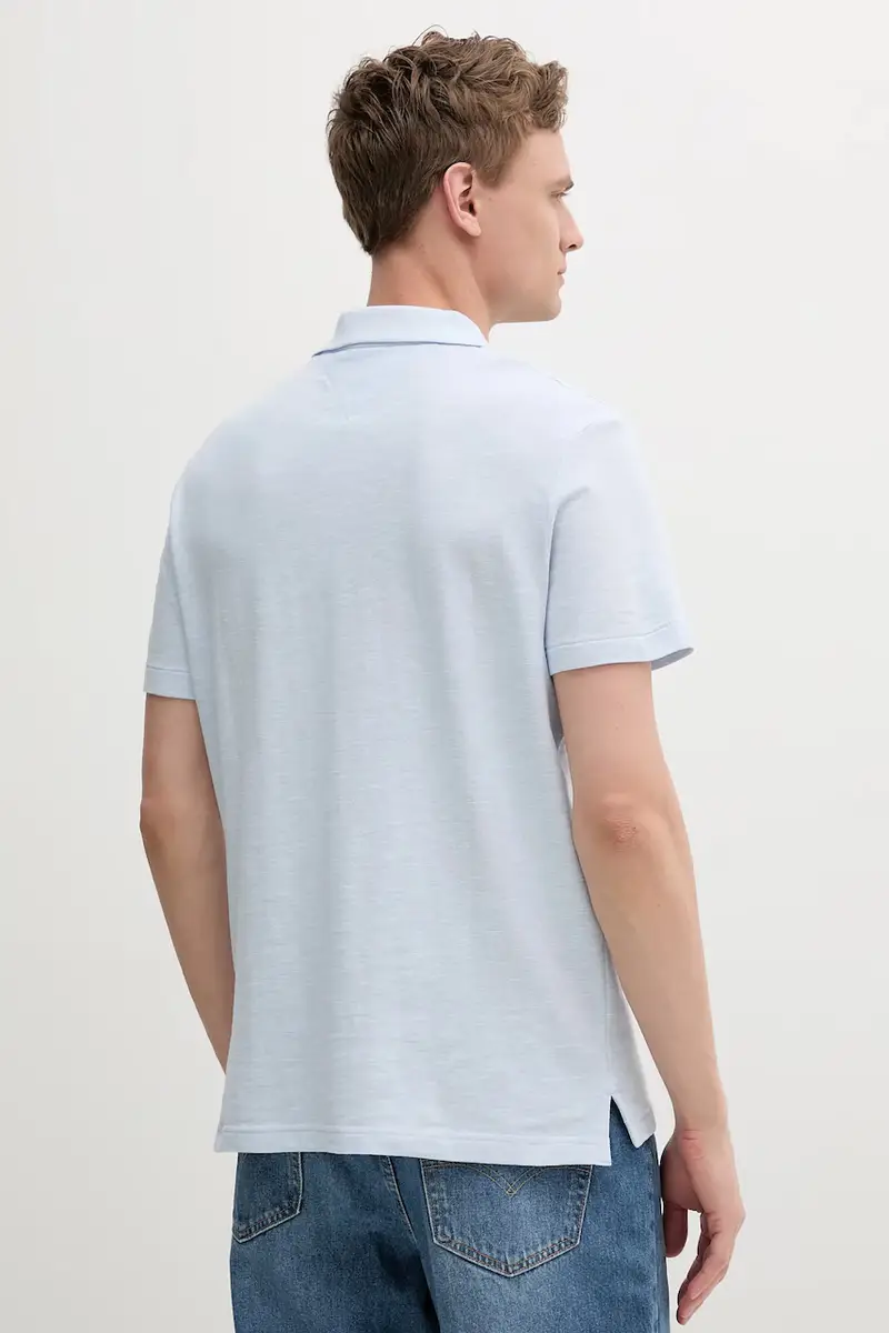 polo in cotone colore blu MW0MW38482 miniatura 2