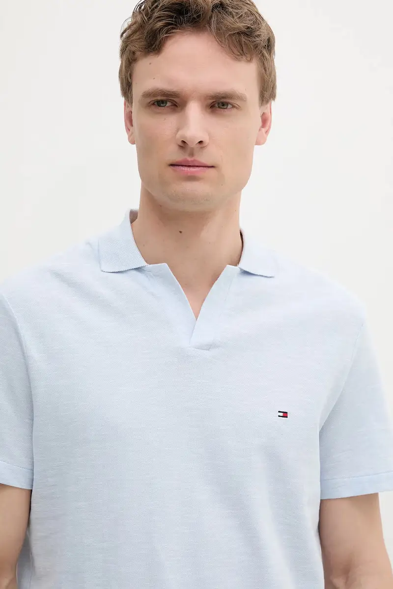 polo in cotone colore blu MW0MW38482 miniatura 3