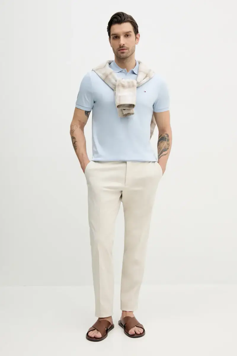 Tommy Hilfiger Polo Uomo Blu 3312611 miniatura 2