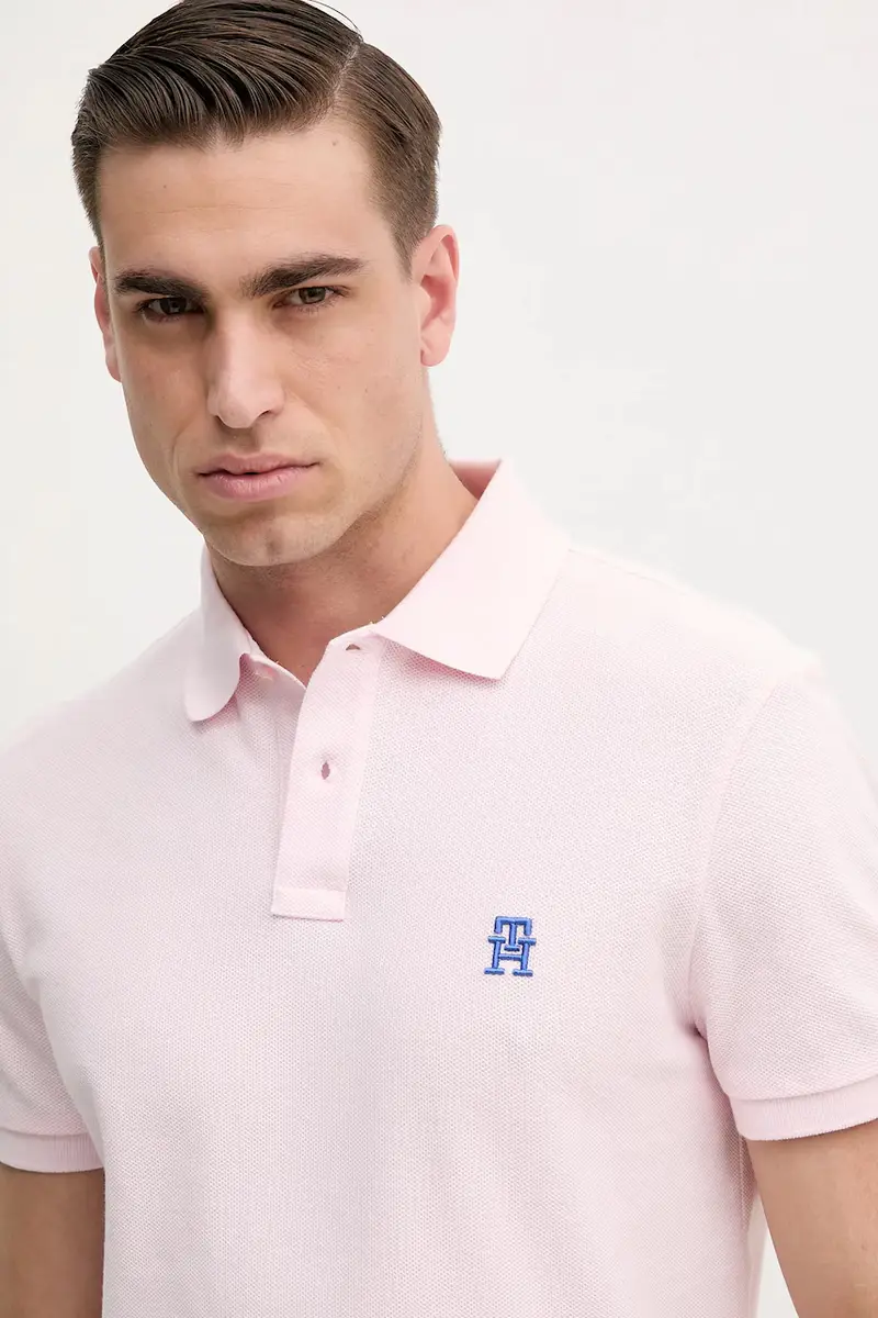 Tommy Hilfiger Polo Uomo Rosa 3339229 miniatura 3