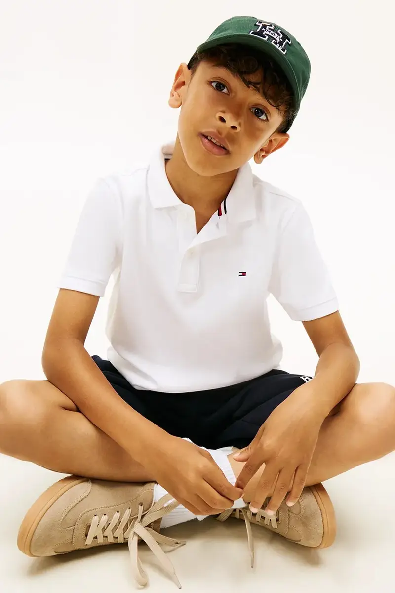 polo in lana bambino/a colore bianco KB0KB10007 miniatura 5