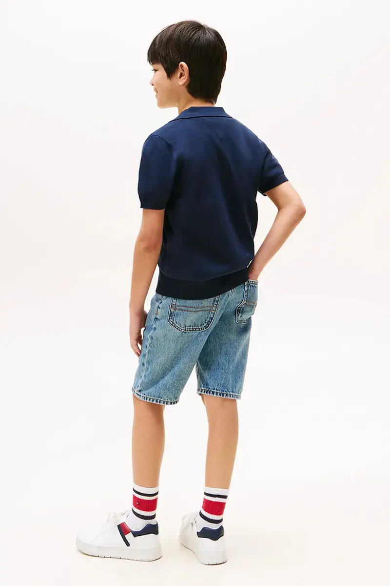 polo in lana bambino/a colore blu navy KB0KB09754 miniatura 4