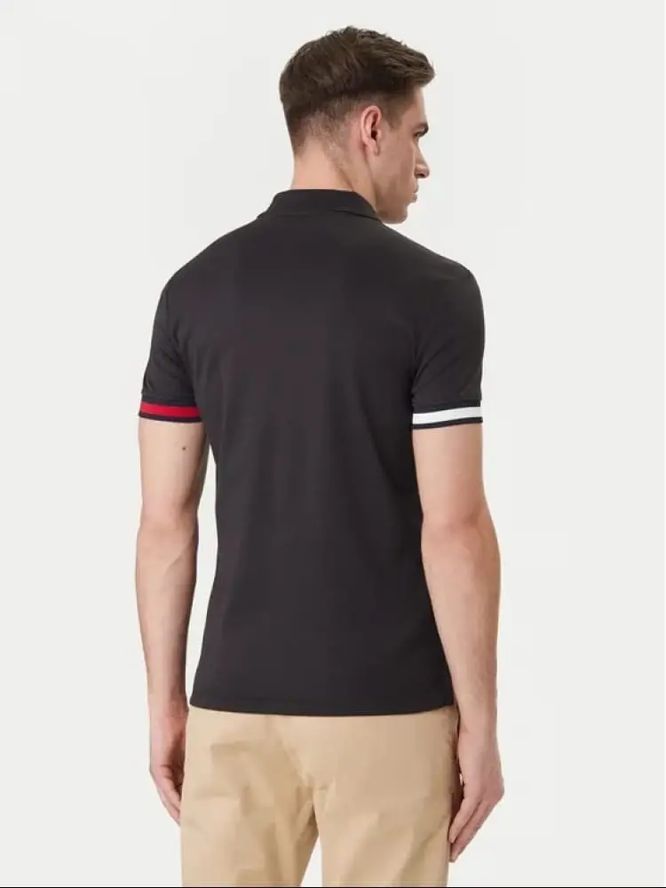 polo nera uomo mini logo miniatura 2