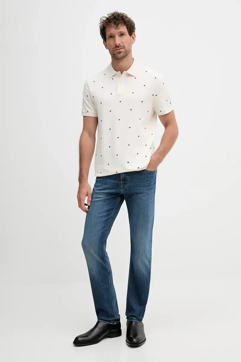 Tommy Hilfiger Polo Uomo Beige 3123363 miniatura 2