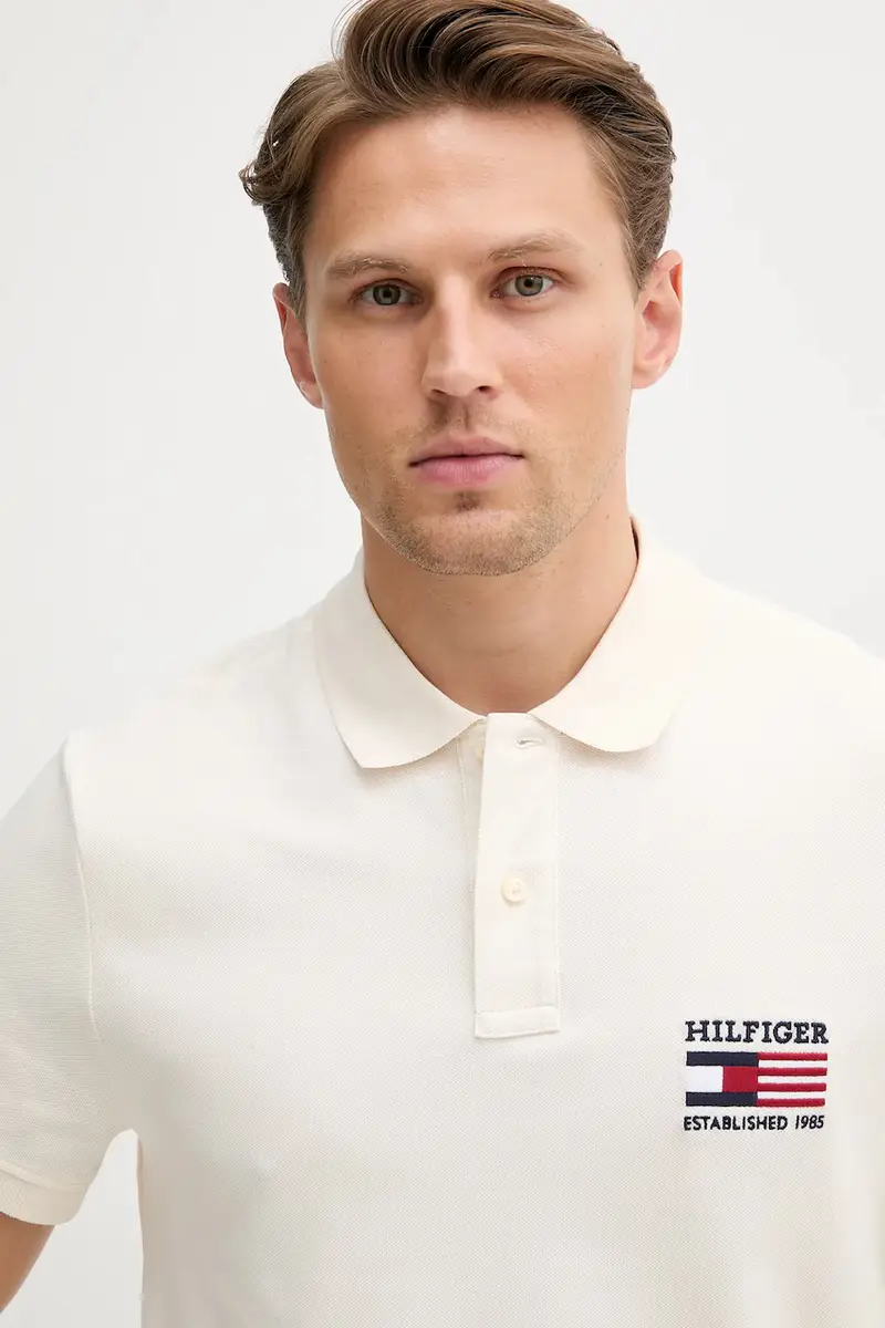 Tommy Hilfiger Polo Uomo Beige 3123255 miniatura 3