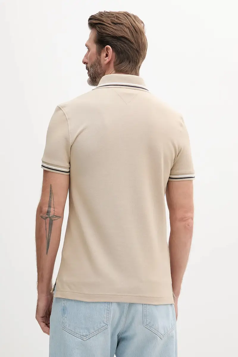 Tommy Hilfiger Polo Uomo Beige 3830161 miniatura 2