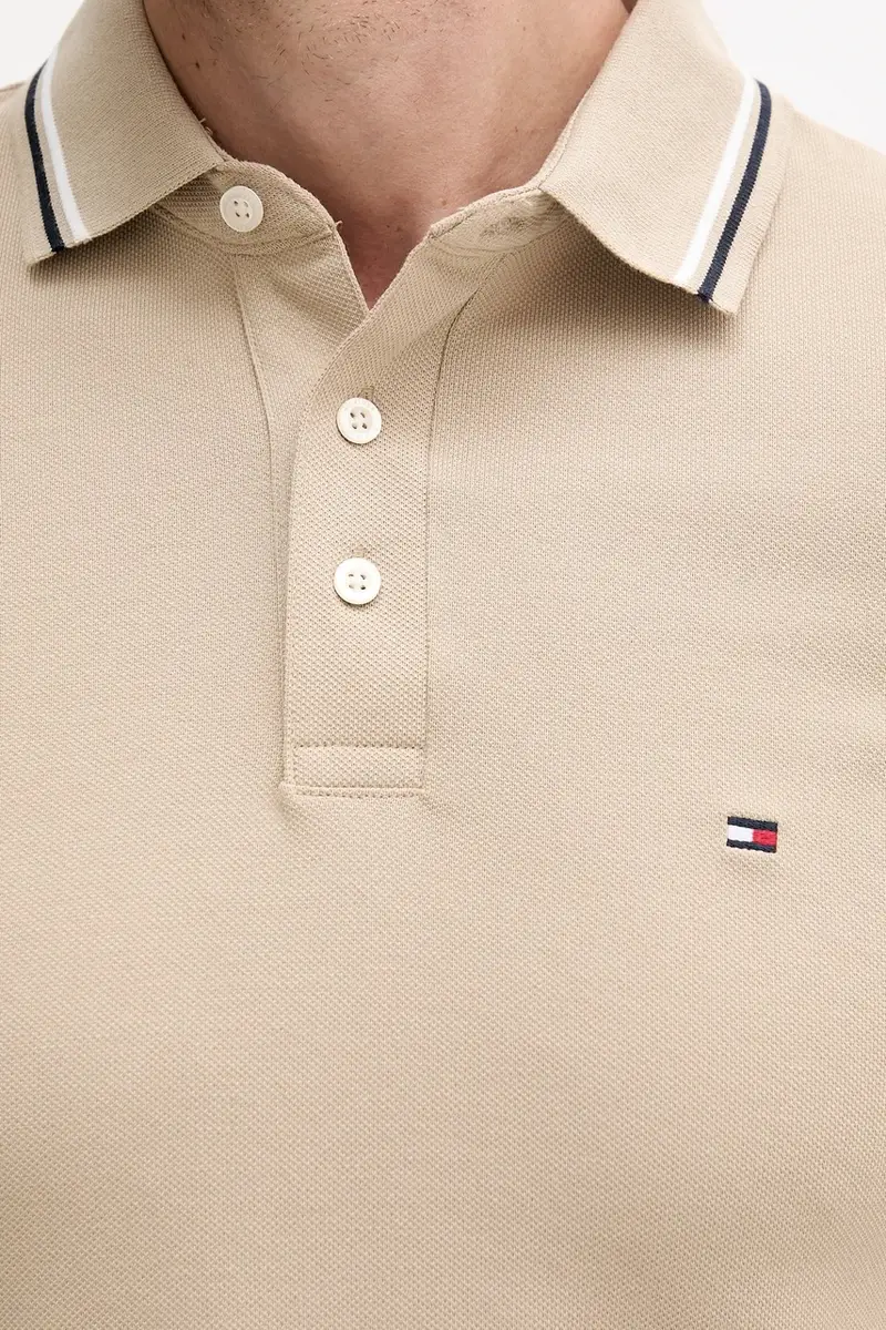 Tommy Hilfiger Polo Uomo Beige 3830161 miniatura 4