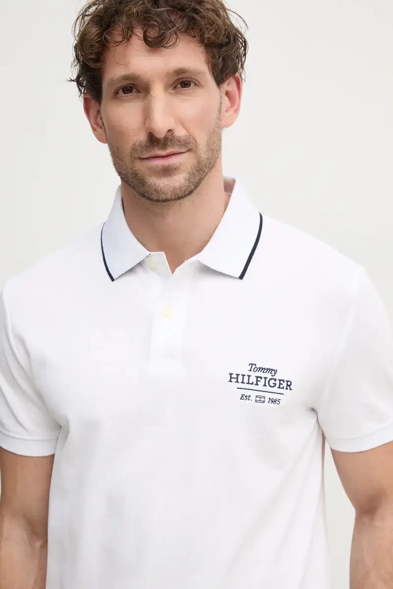 Tommy Hilfiger Polo Uomo Bianco 3300725 miniatura 4