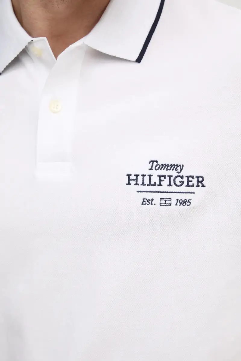 Tommy Hilfiger Polo Uomo Bianco 3300725 miniatura 5