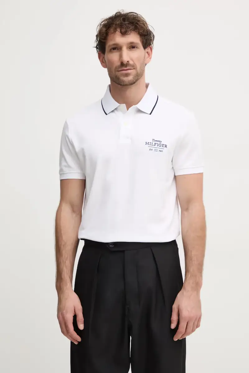 Tommy Hilfiger Polo Uomo Bianco 3300725