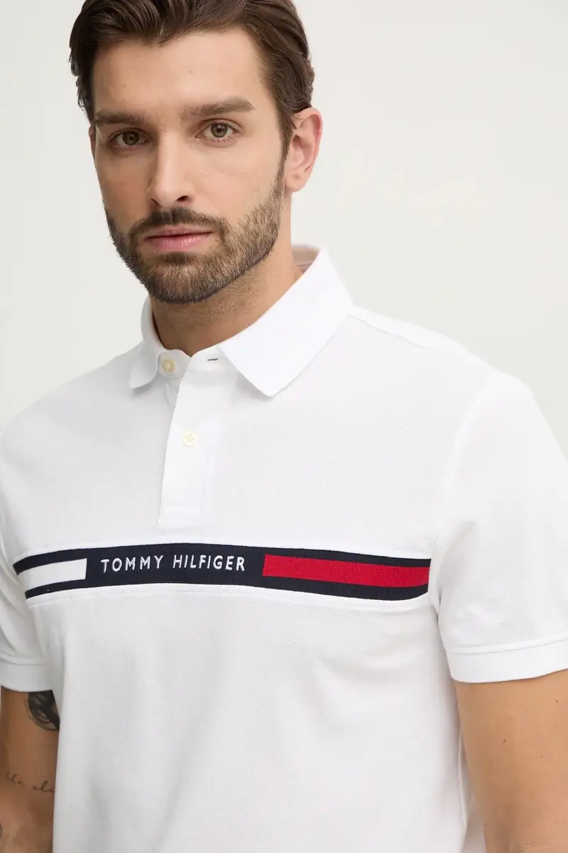 Tommy Hilfiger Polo Uomo Bianco 2885624 miniatura 4