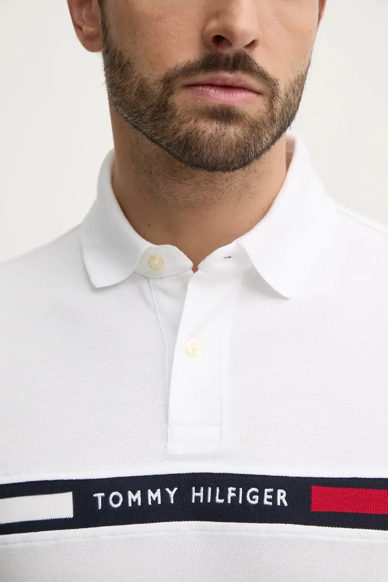 Tommy Hilfiger Polo Uomo Bianco 2885624 miniatura 5