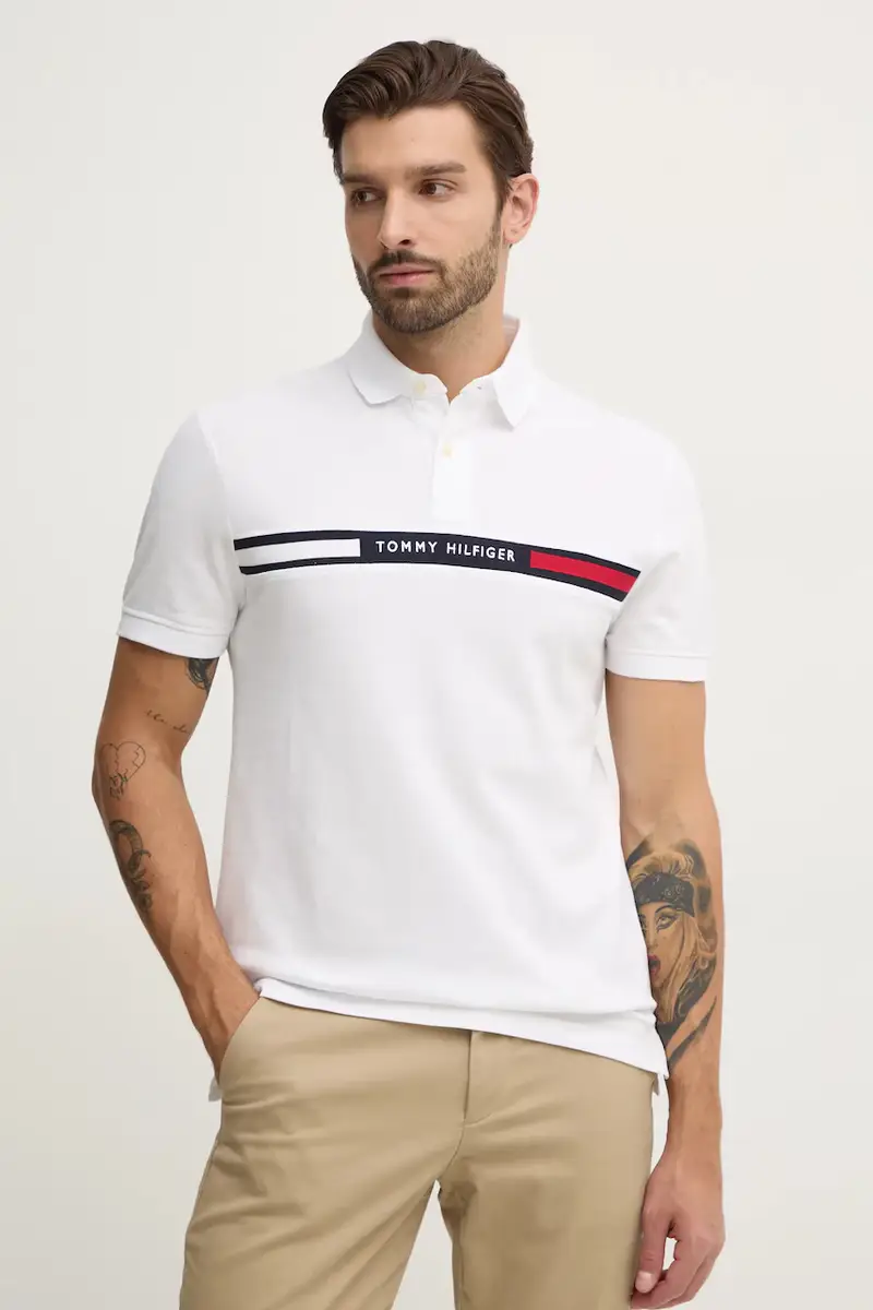 Tommy Hilfiger Polo Uomo Bianco 2885624