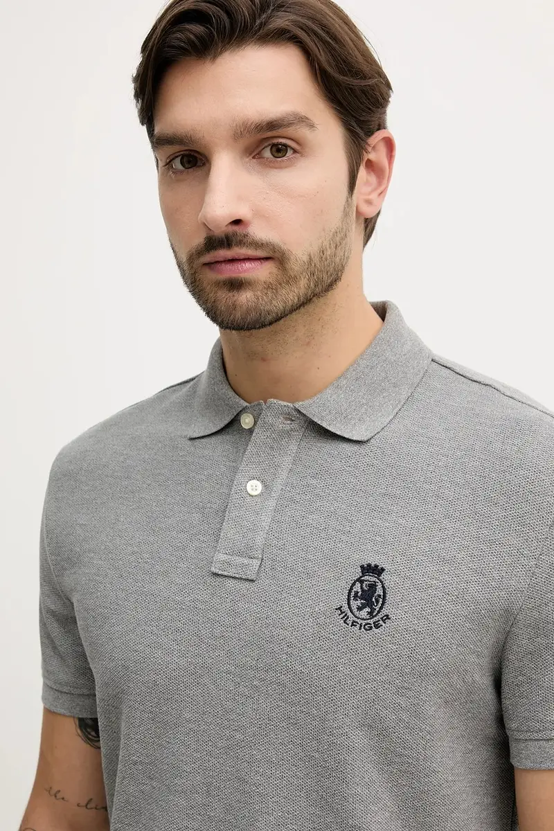 Tommy Hilfiger Polo Uomo Grigio 3842223 miniatura 4