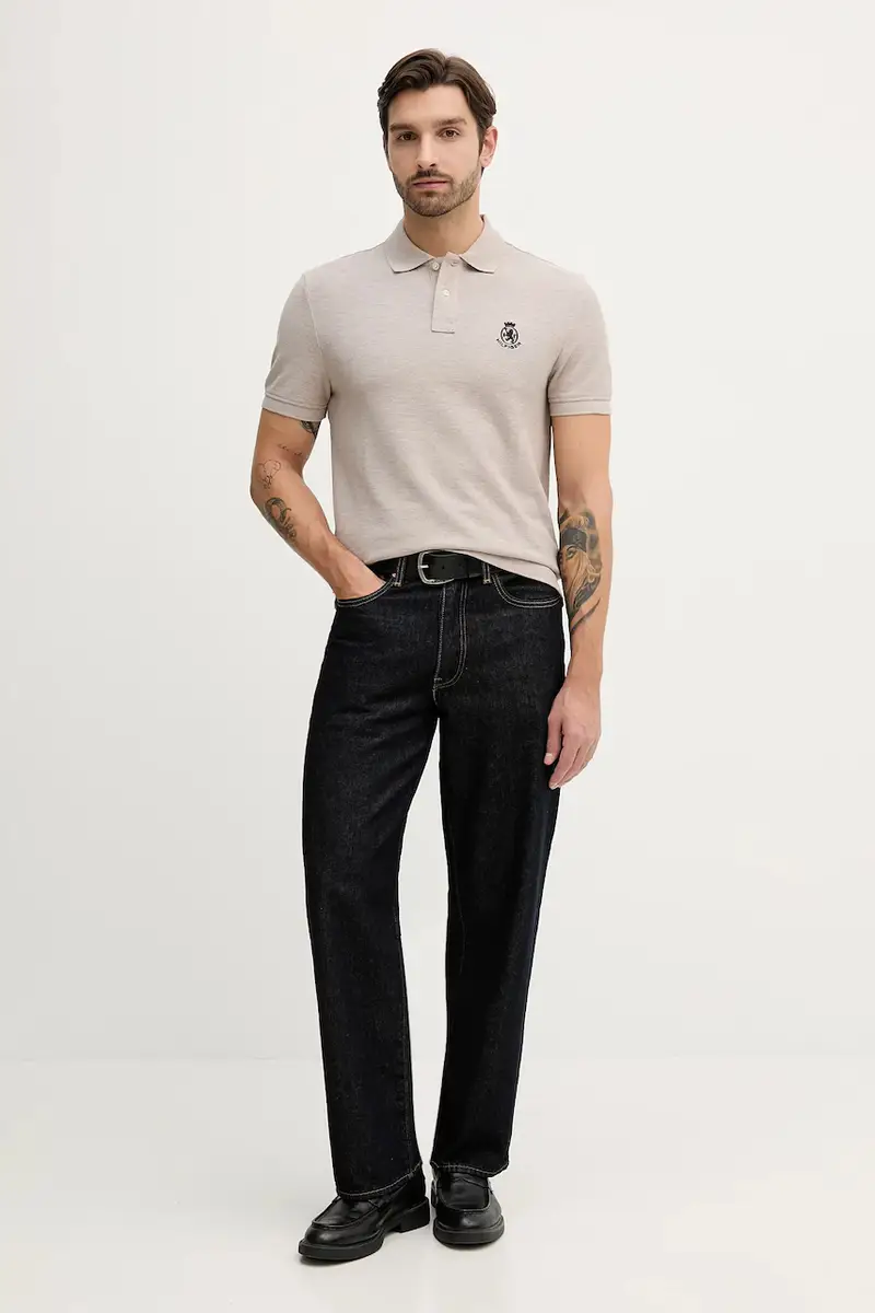 Tommy Hilfiger Polo Uomo Marrone 3918392 miniatura 2