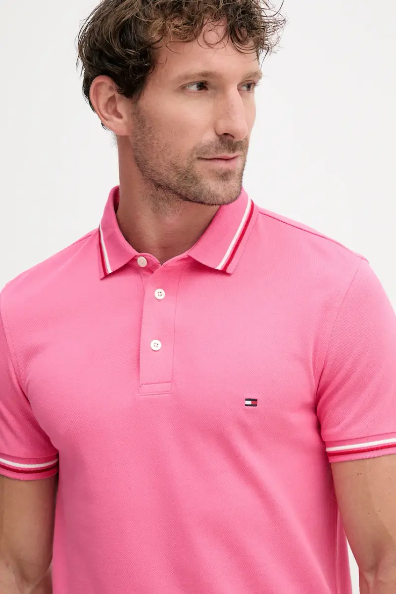 Tommy Hilfiger Polo Uomo Rosa 3157981 miniatura 3
