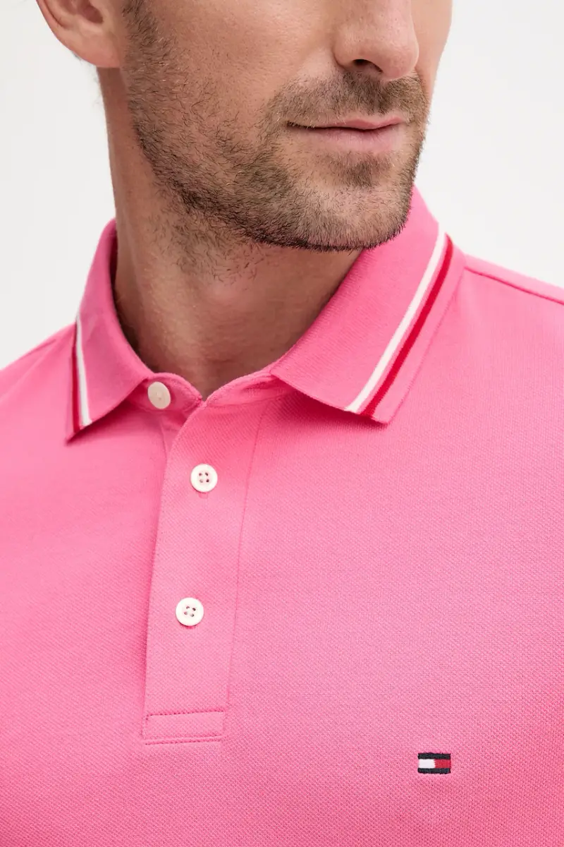Tommy Hilfiger Polo Uomo Rosa 3157981 miniatura 4