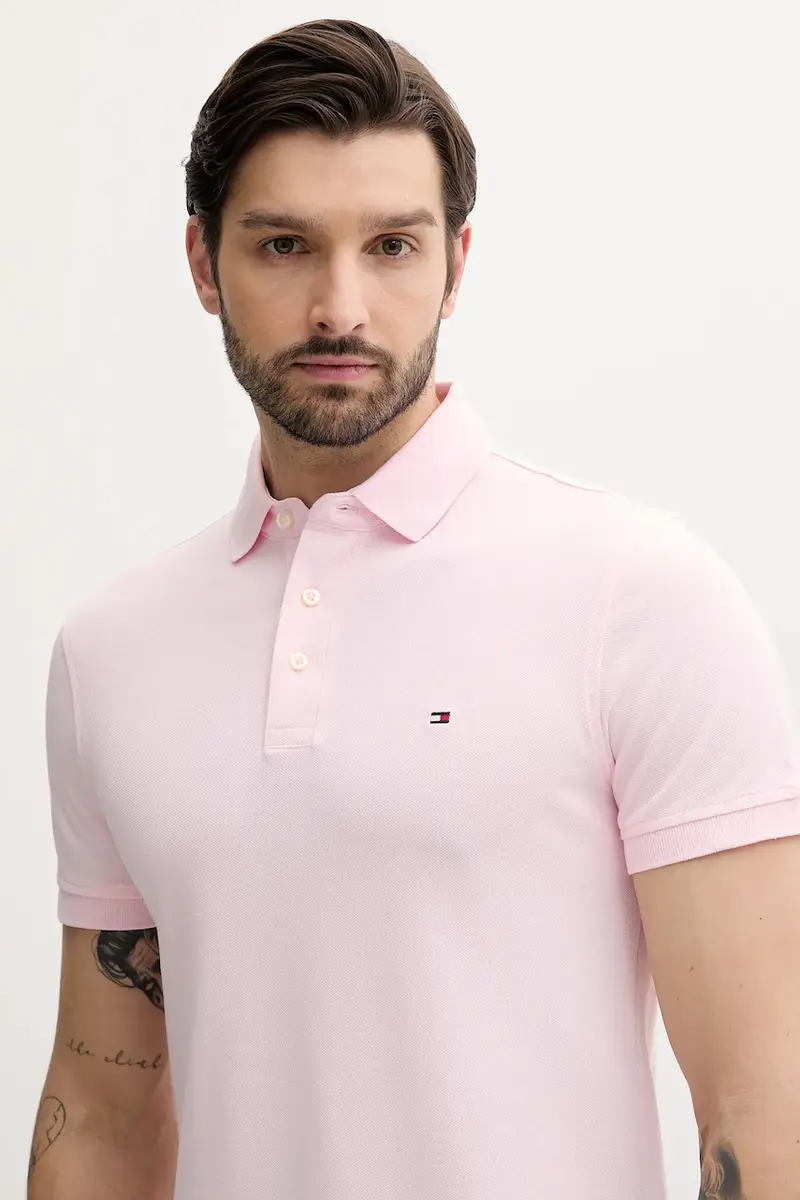 Tommy Hilfiger Polo Uomo Rosa 3157900 miniatura 3