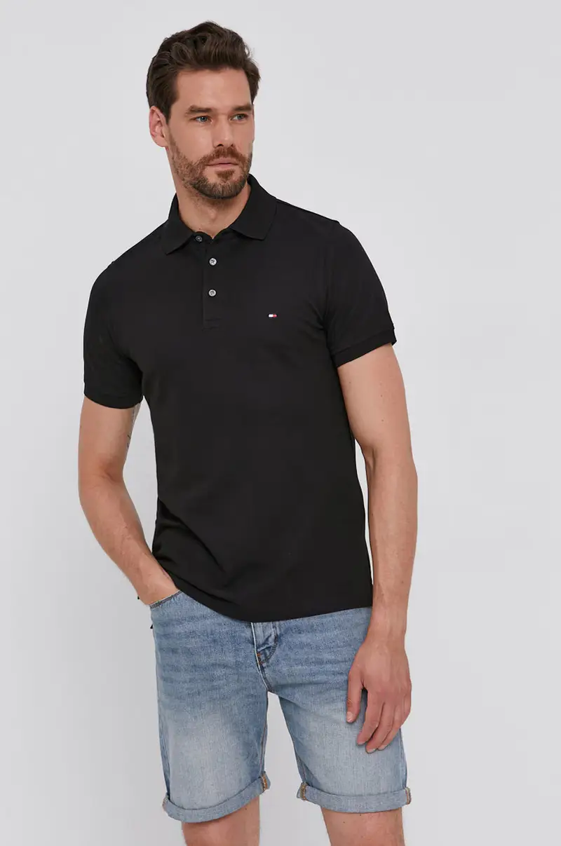 Tommy Hilfiger Polo Uomo Nero 3623822 miniatura 4