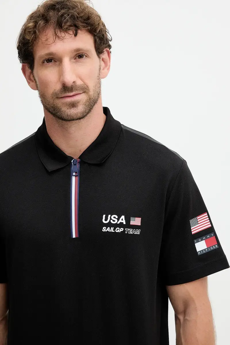 Tommy Hilfiger Polo Uomo Nero 3275901 miniatura 4