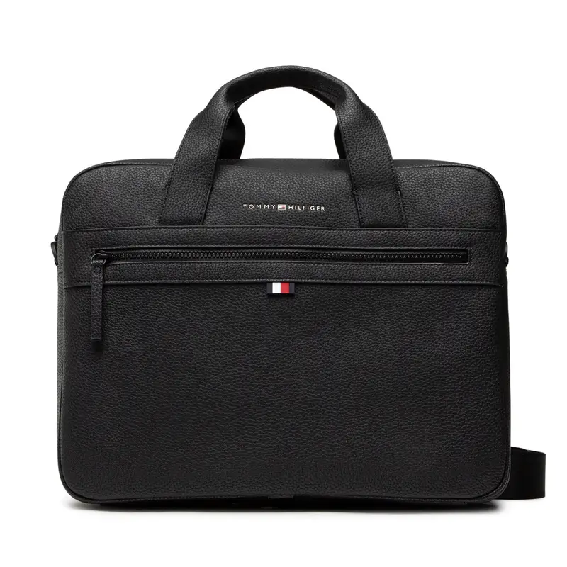 Porta PC Tommy Hilfiger Essential Pu Computer Bag AM0AM09507 Nero