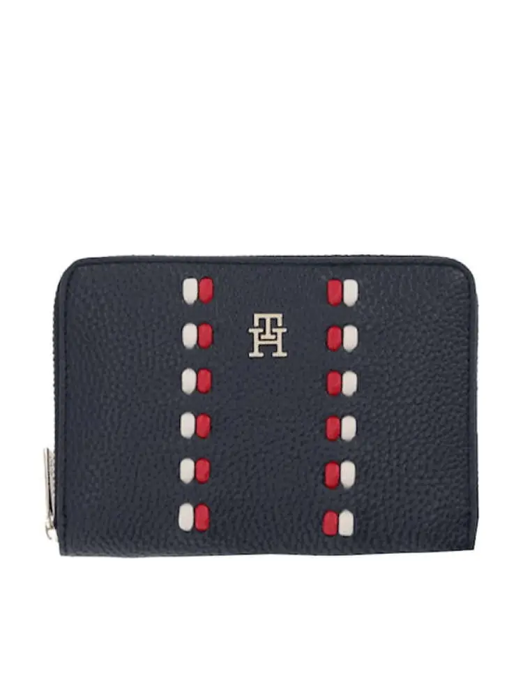 portafoglio blu navy donna mini logo