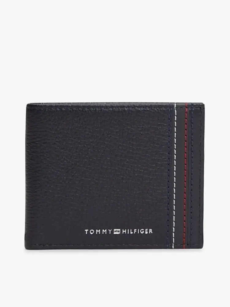 portafoglio blu navy uomo mini logo