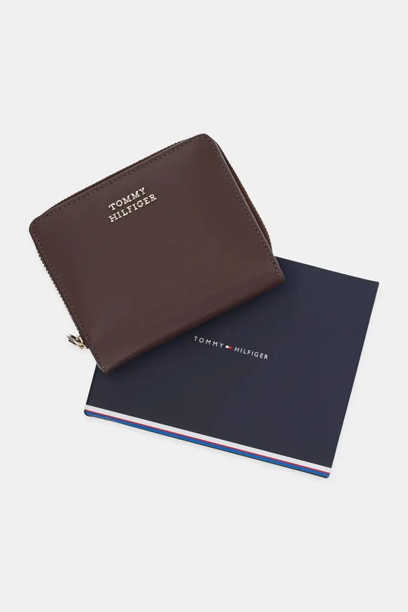 portafoglio in pelle donna colore marrone AW0AW17499 miniatura 5