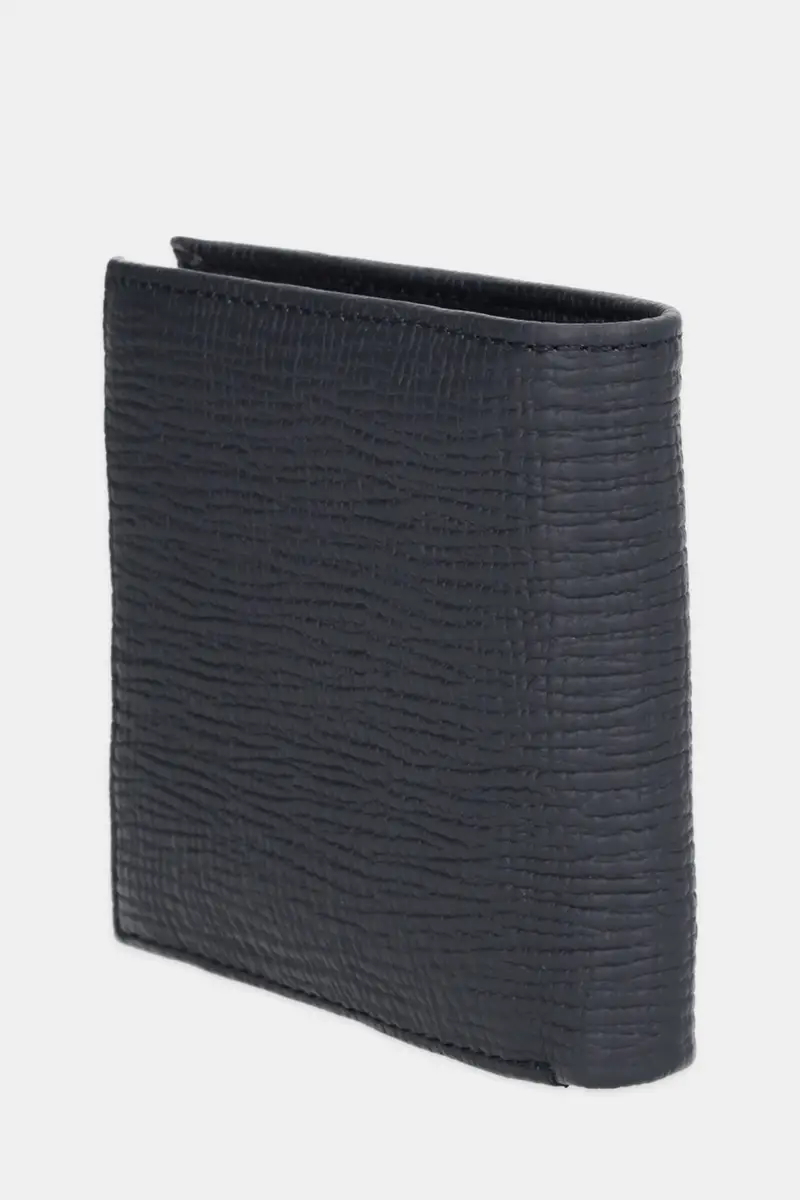 portafoglio in pelle uomo colore blu navy AM0AM13709 miniatura 2