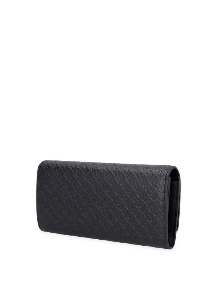 portafoglio nero donna logo all over miniatura 2