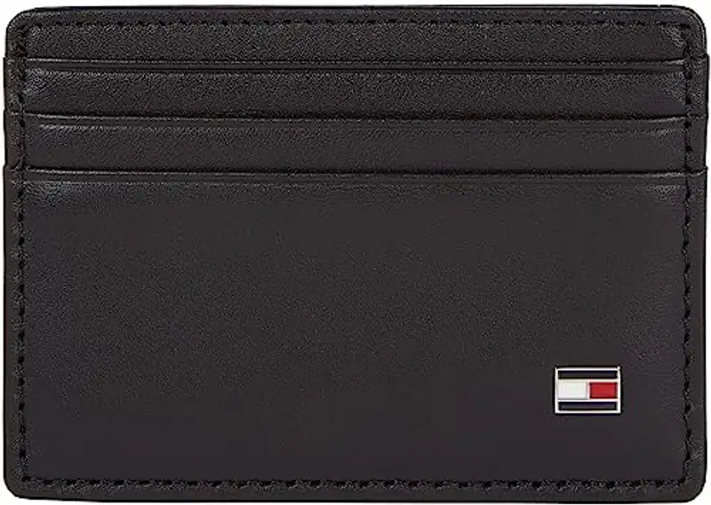 Tommy Hilfiger Portafoglio Uomo Eton in Pelle, Nero (Black), Taglia Unica