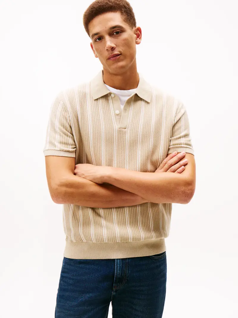 Pullover beige / bianco miniatura 2