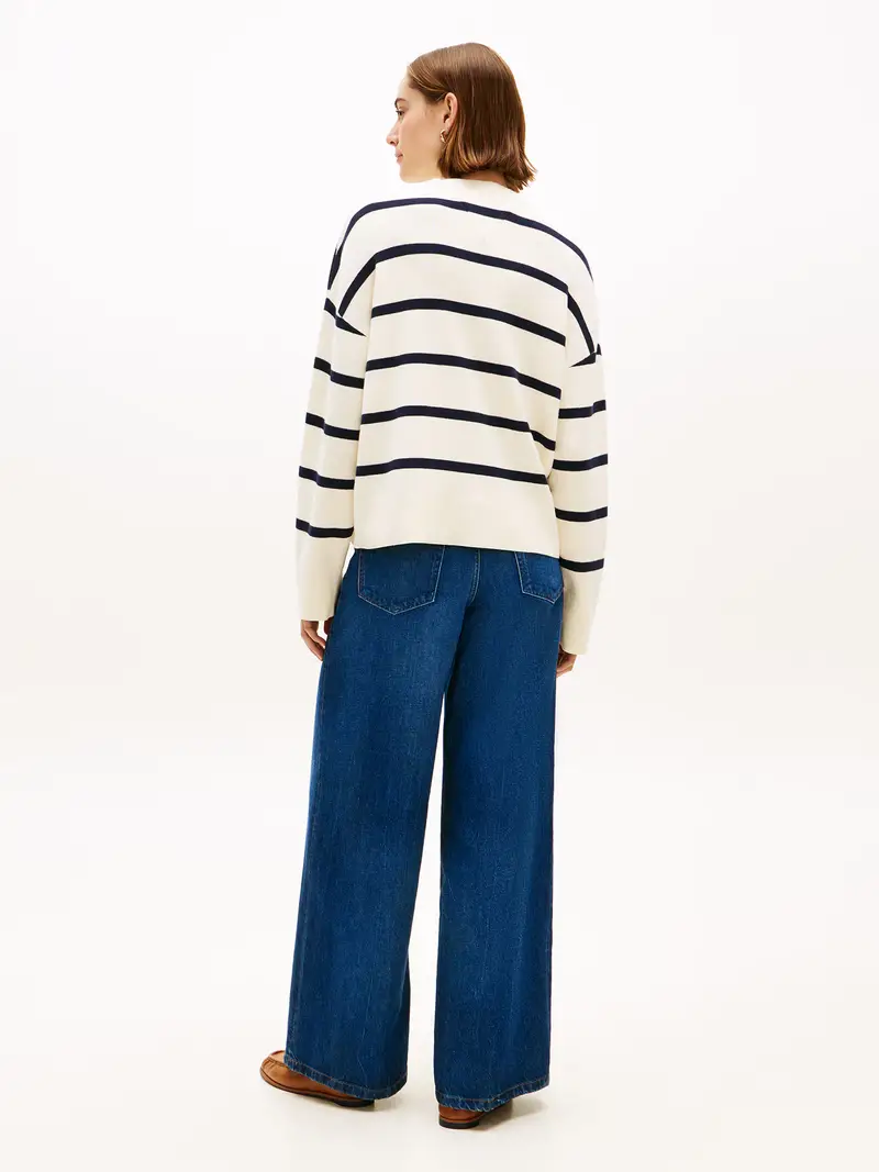 Pullover beige / rosso / nero miniatura 3