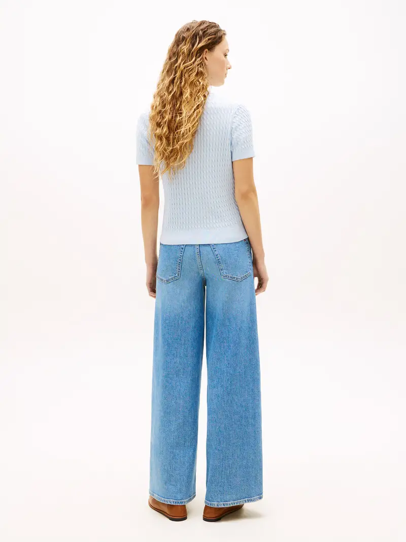 Pullover blu chiaro miniatura 3