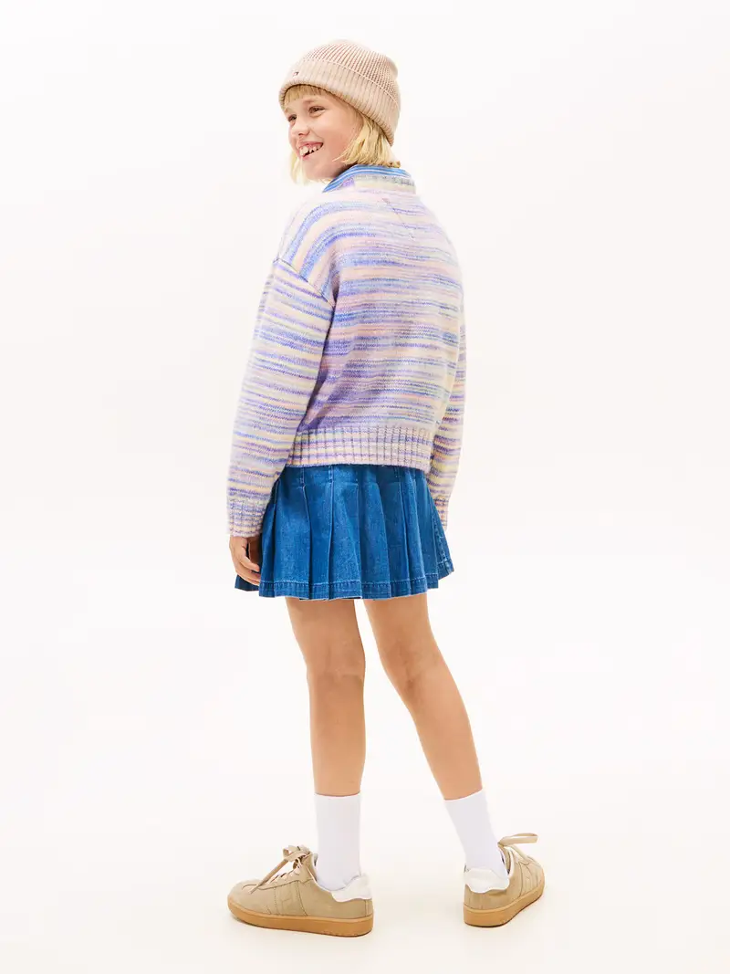 Pullover blu / giallo pastello / lilla / bianco miniatura 3