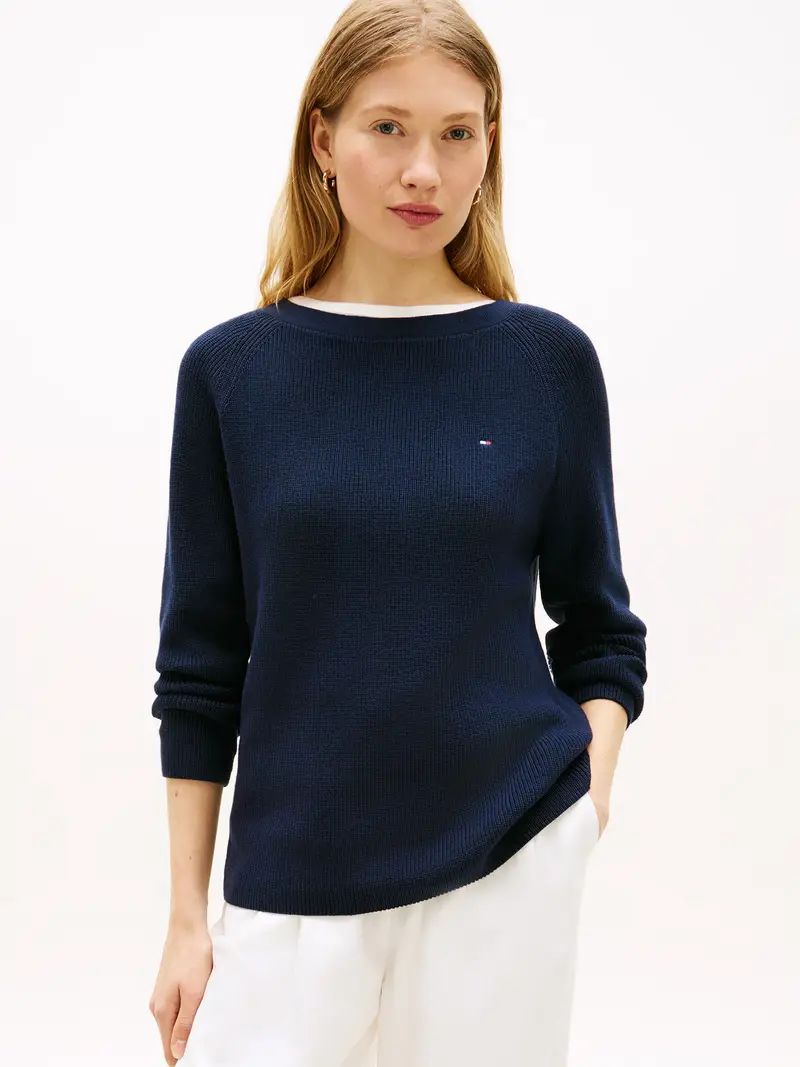 Pullover blu scuro miniatura 2