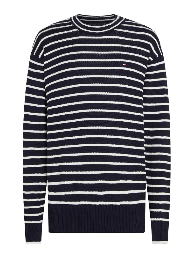 Pullover 'Breton' blu scuro / bianco