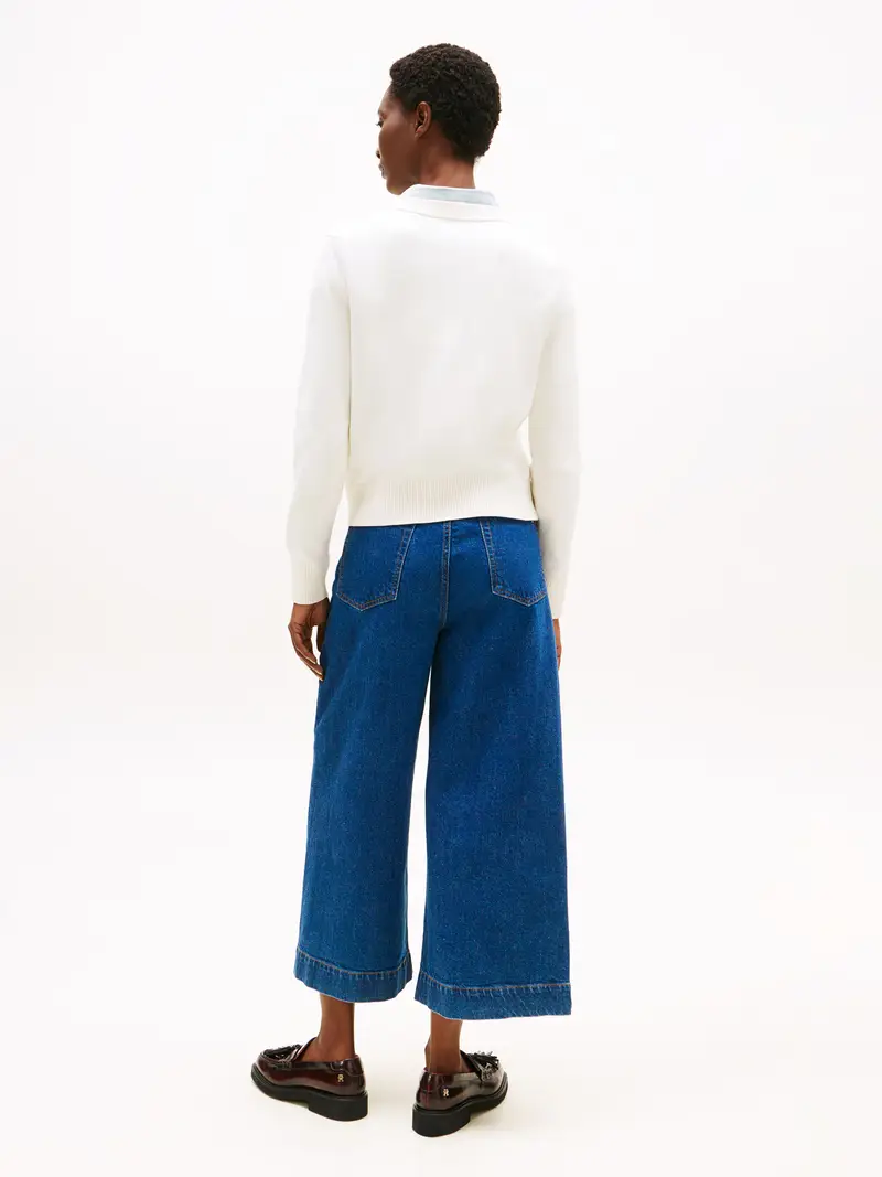 Pullover écru / navy Écru miniatura 3