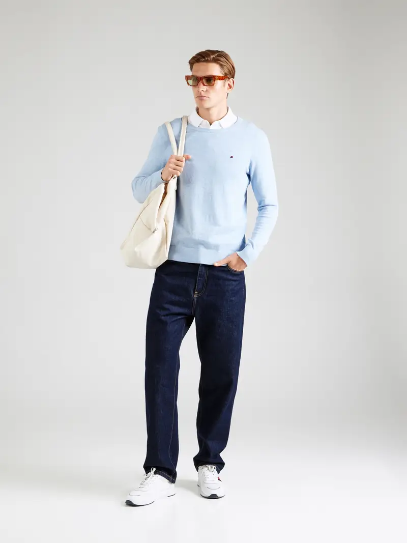 TOMMY HILFIGER Pullover 'Essential'  blu cielo miniatura 3