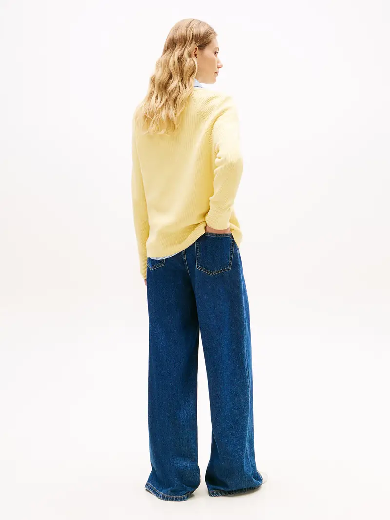 Pullover giallo chiaro miniatura 2