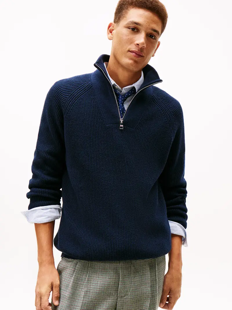 Tommy Hilfiger Maglia uomo blu miniatura 2