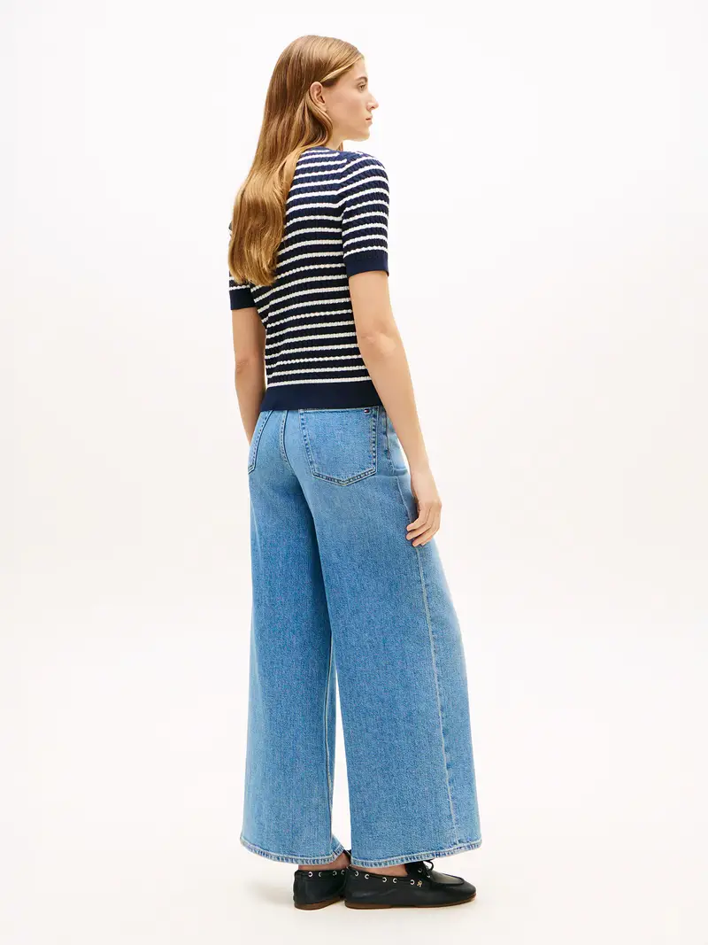 Pullover navy / bianco miniatura 3