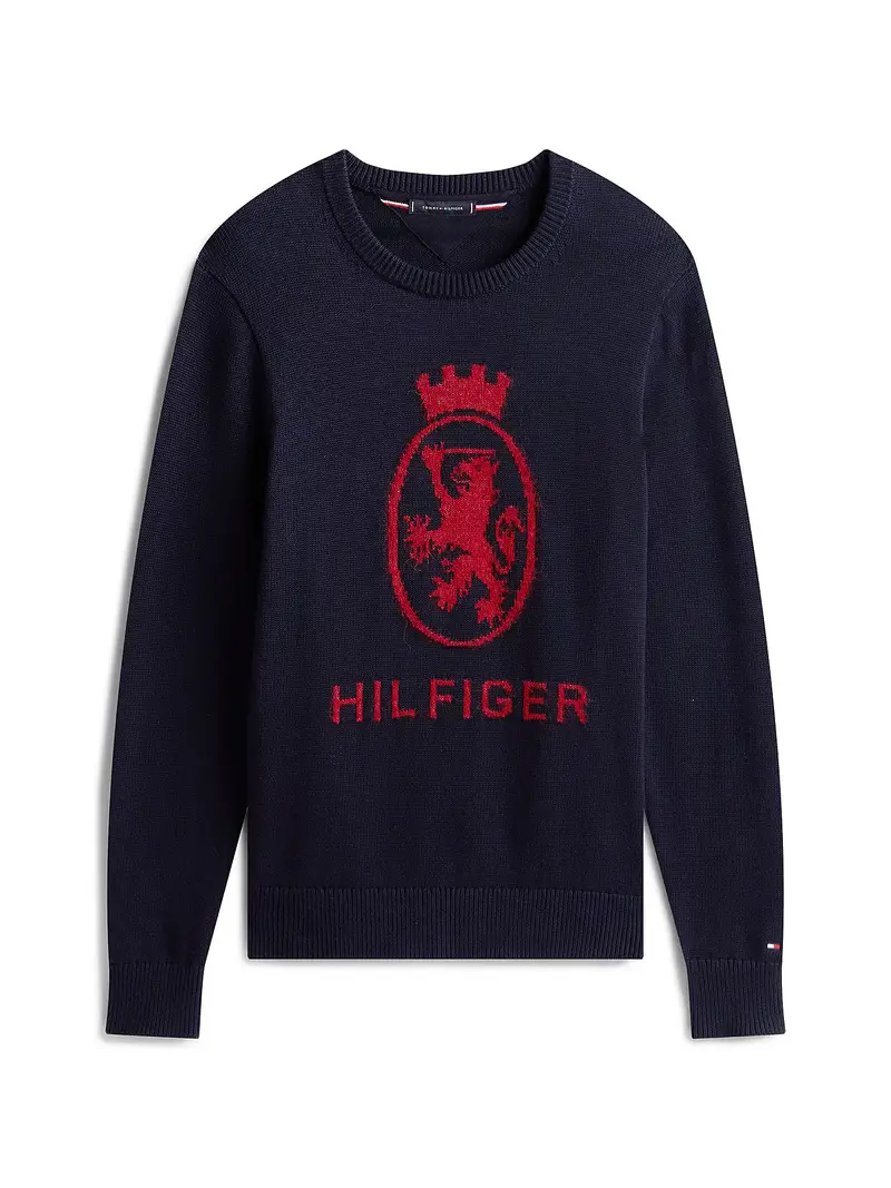 Pullover navy / rosso scuro