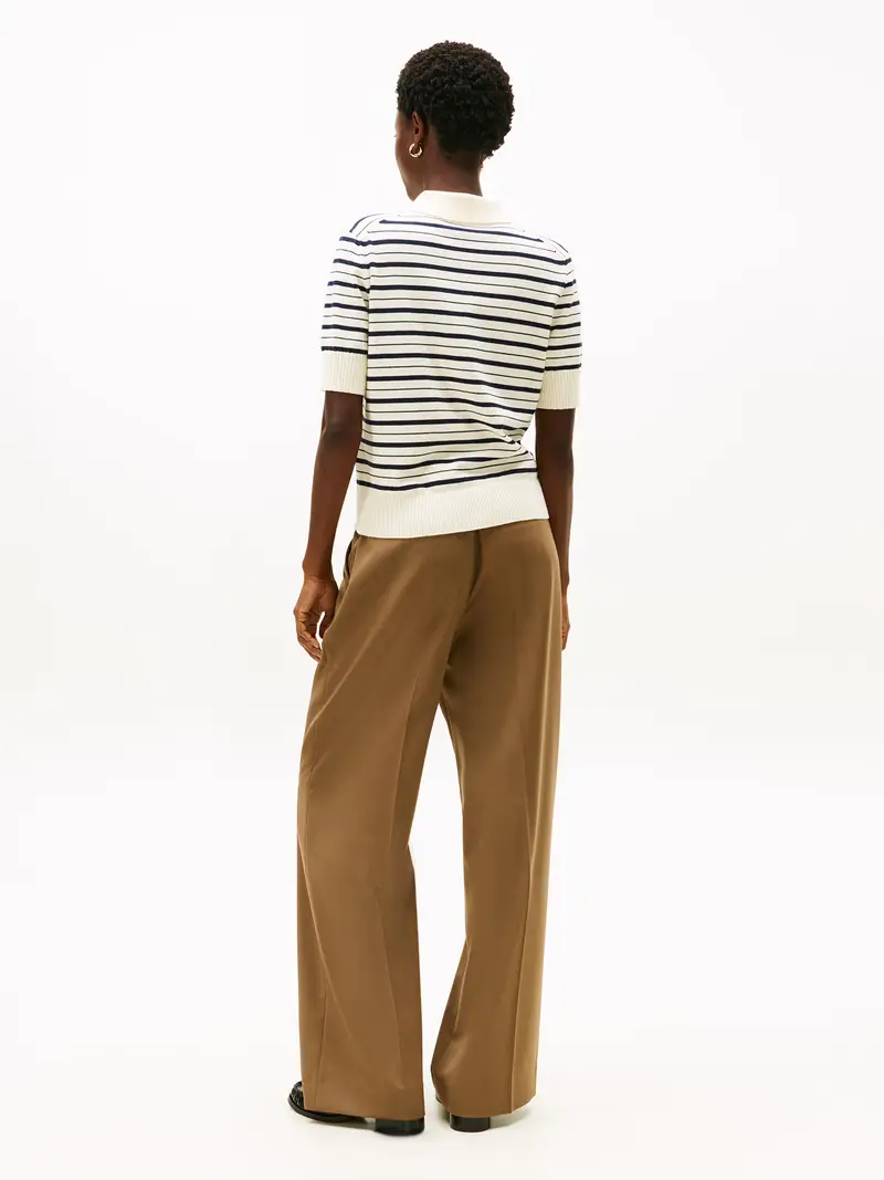 Pullover nero / bianco lana miniatura 3