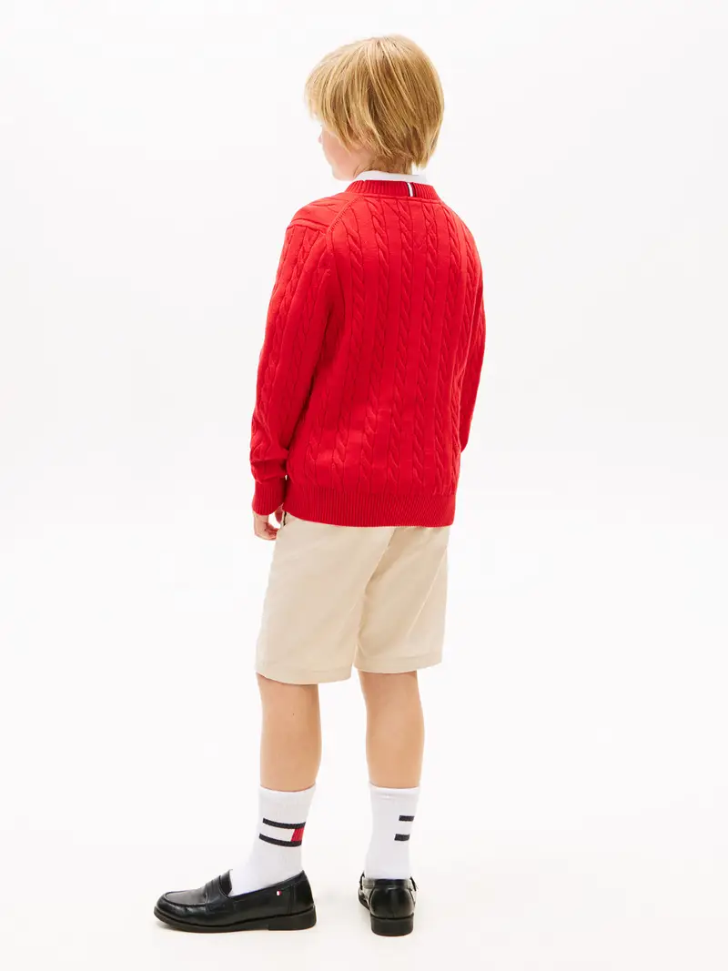 Pullover rosso miniatura 3