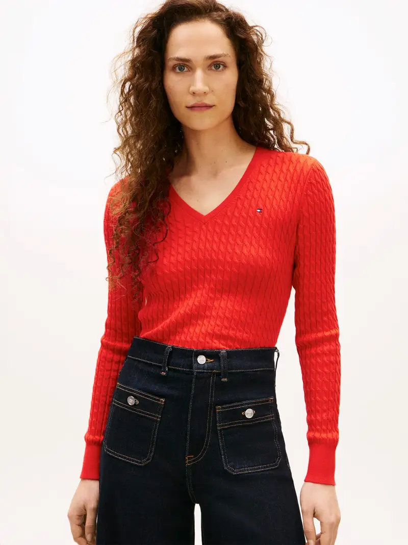 Pullover rosso arancione miniatura 2