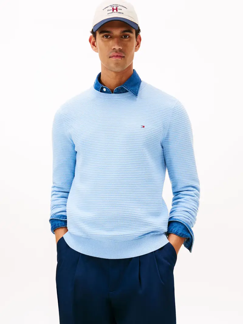Pullover SEASONAL navy / blu cielo / rosso / bianco miniatura 2