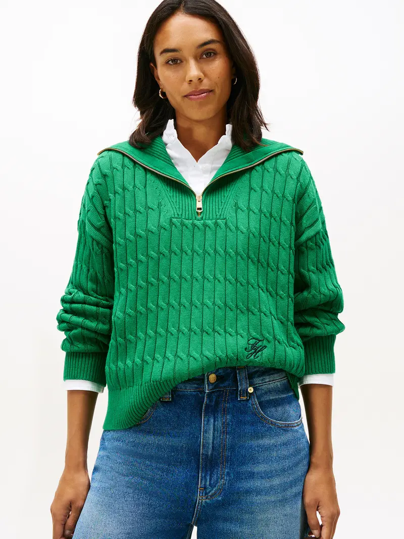 Pullover verde miniatura 2